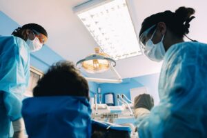 Dentists and patient