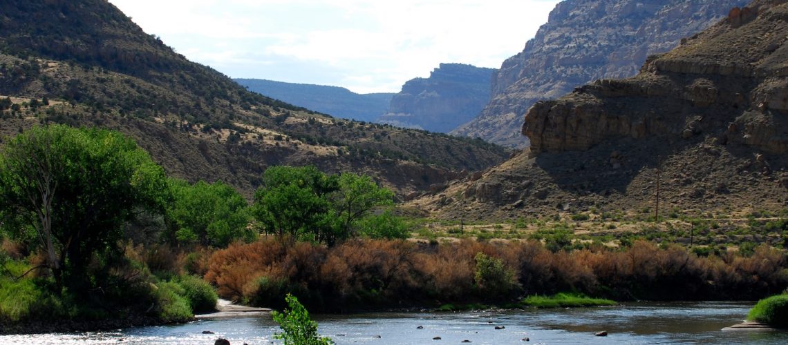 Mountains and a stream on Colorado's western slope